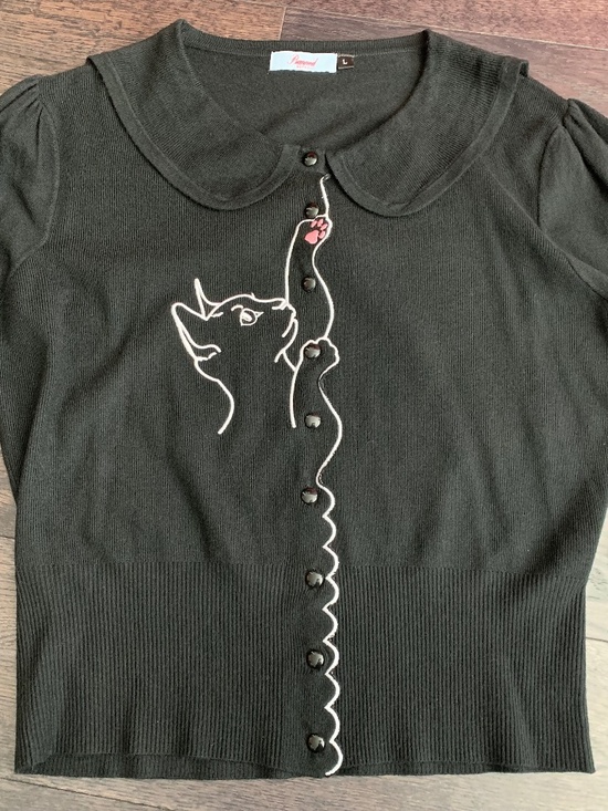Banned Retro Sweaters - Cute cat cardigan